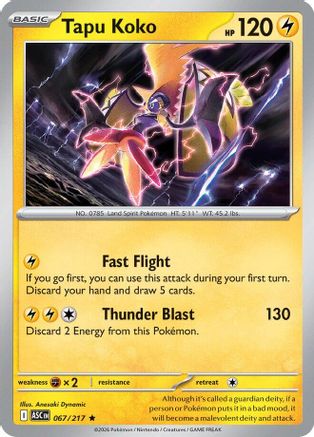 Tapu Koko (067) - MAH  - Rare - Holofoil