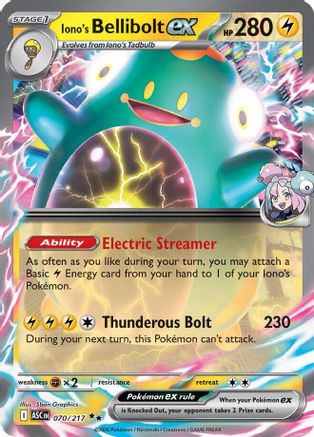 Iono's Bellibolt ex (070/217) - MAH  - Double Rare - Holofoil