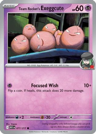 Team Rocket's  exeggcute (077) - MAH  - Common - Reverse Holofoil