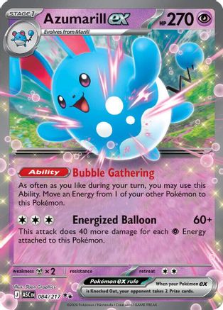 Azumarill ex (084) - MAH  - Double Rare - Holofoil