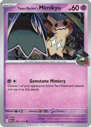 Team Rocket's Mimikyu (097/217) - MAH  - Uncommon