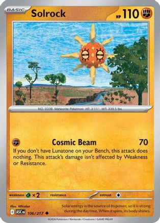 Solrock (106) - MAH  - Uncommon - Reverse Holofoil