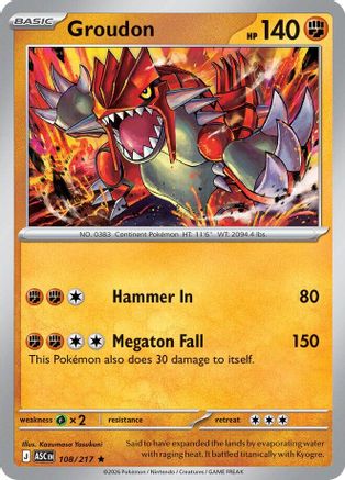 Groudon (108) - MAH  - Rare - Holofoil