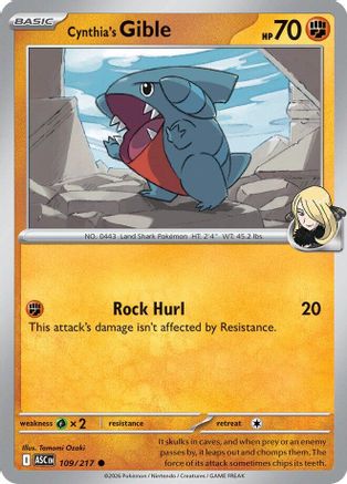 Cynthia's Gible (109) - MAH  - Common