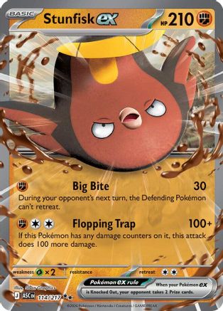 Stunfisk ex (114/217) - MAH  - Double Rare - Holofoil