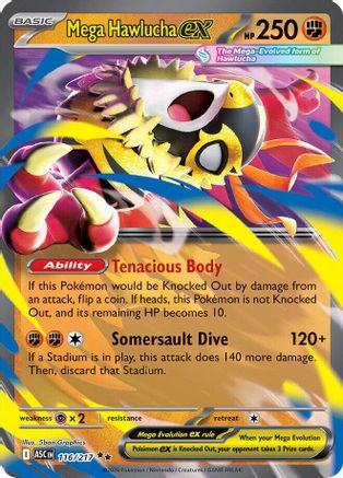 Mega Hawlucha ex (116/217) - MAH  - Double Rare - Holofoil