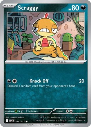 Scraggy (134) - MAH  - Common - Reverse Holofoil