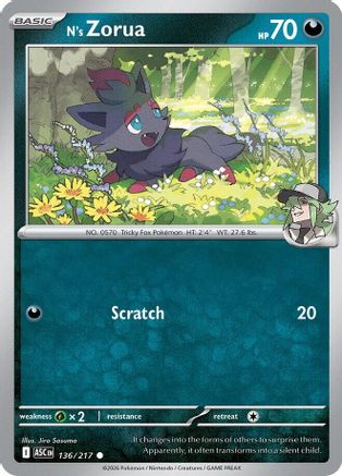 N's Zorua (136) - MAH  - Common