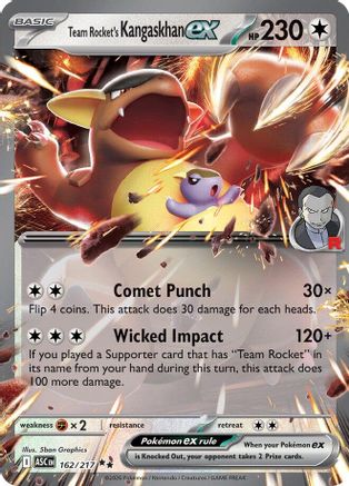 Team Rocket's Kangaskhan ex (162) - MAH  - Double Rare - Holofoil