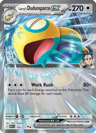 Larry's Dudunsparce ex (164) - MAH  - Double Rare - Holofoil