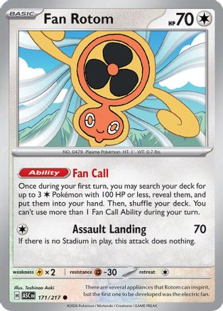 Fan Rotom (171/217) - MAH  - Common - Reverse Holofoil
