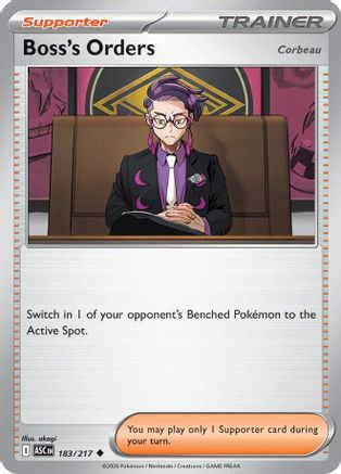 Boss's Orders [Corbeau] (183/217) - MAH  - Uncommon - Reverse Holofoil