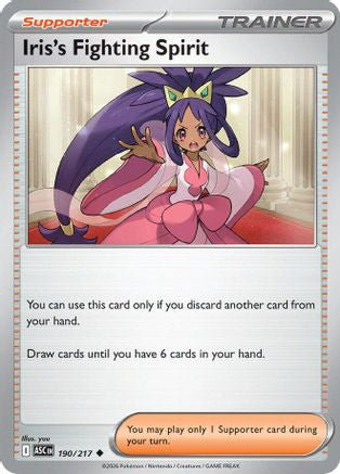 Iris's Fighting Spirit (190/217) - MAH  - Uncommon