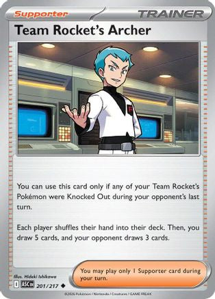 Team Rocket's Archer (201) - MAH  - Uncommon - Reverse Holofoil