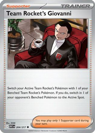 Team Rocket's Giovanni (204) - MAH  - Uncommon