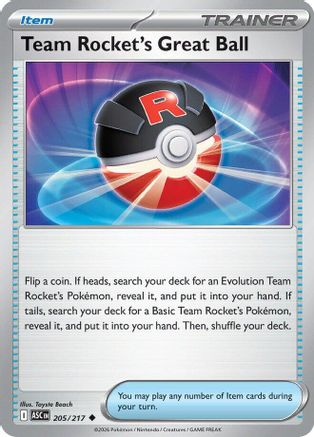 Team Rocket's Great Ball (205) - MAH  - Uncommon - Reverse Holofoil