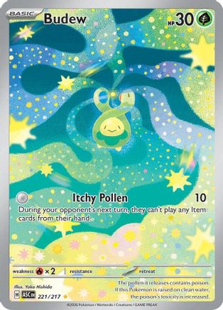 Budew (221/217) - MAH  - Illustration Rare - Holofoil