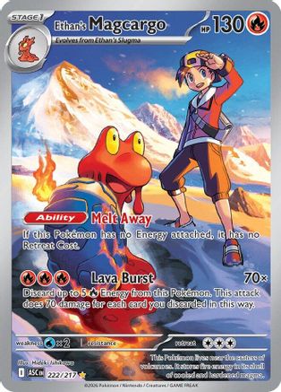 Ethan's Magcargo (222/217) - MAH  - Illustration Rare - Holofoil