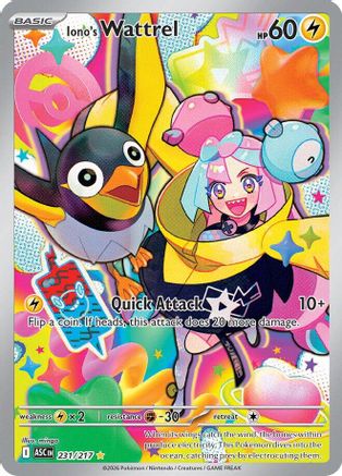 Iono's Wattrel (231/217) - MAH  - Illustration Rare - Holofoil