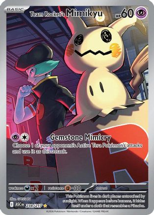 Team Rocket's Mimikyu (238/217) - MAH  - Illustration Rare - Holofoil