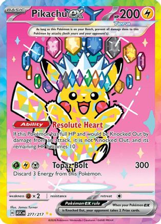 Pikachu ex (277/217) - MAH  - Special Illustration Rare - Holofoil