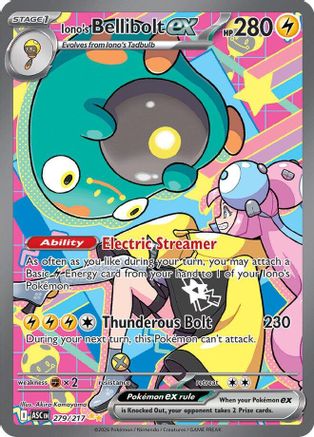 Iono's Bellibolt ex (279/217) - MAH  - Special Illustration Rare - Holofoil