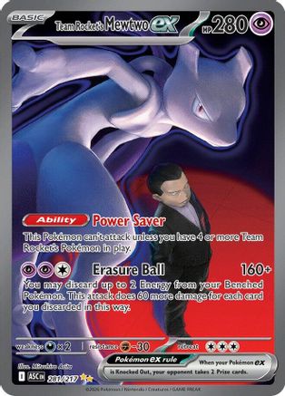 Team Rocket's Mewtwo ex (281/217) - MAH  - Special Illustration Rare - Holofoil