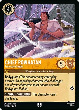 Chief Powhatan - Protective Leader (11/204) - W - Uncommon - Cold Foil