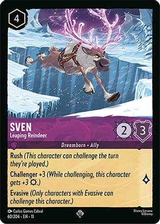 Sven - Leaping Reindeer (60/204) - W - Super Rare - Cold Foil