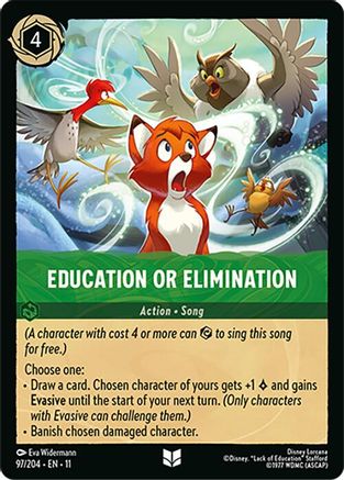 Education or Elimination (97/204) - W - Uncommon