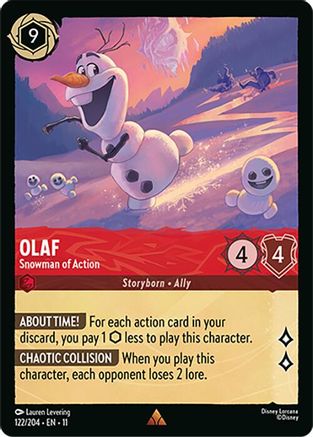 Olaf - Snowman of Action FRANÇAIS (122/204) - G - Rare