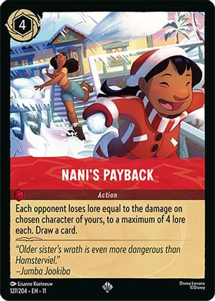 Nani's Payback (127/204) - W - Super Rare - Cold Foil