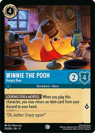 Winnie the Pooh - Hungry Bear (151/204) - W - Common - Cold Foil