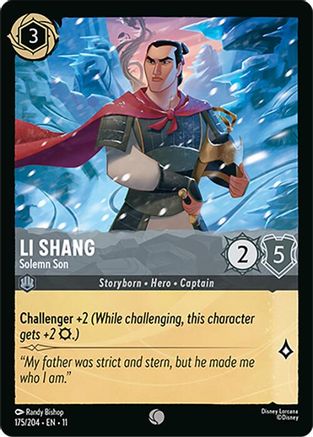 Li Shang - Solemn Son (175/204) - W - Common - Cold Foil