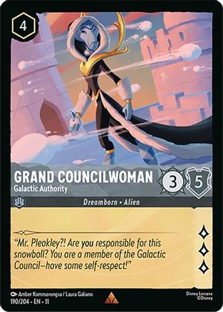 Grand Councilwoman - Galactic Authority FRANÇAIS (190/204) - G - Rare - Cold Foil