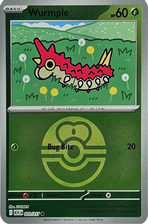 Wurmple (Love Ball) (011) - MAH  - Common - Reverse Holofoil