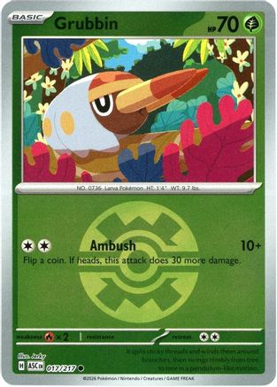 Grubbin (Quick Ball) (017) - MAH  - Common - Reverse Holofoil