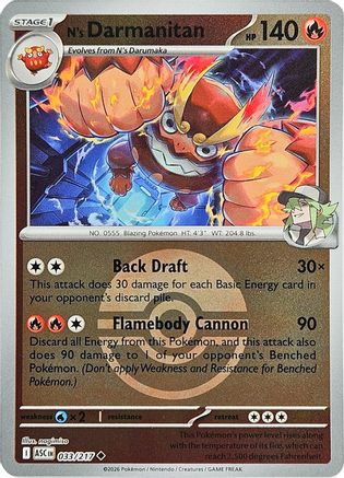 N's Darmanitan (Poke Ball) (033) - MAH  - Uncommon - Reverse Holofoil