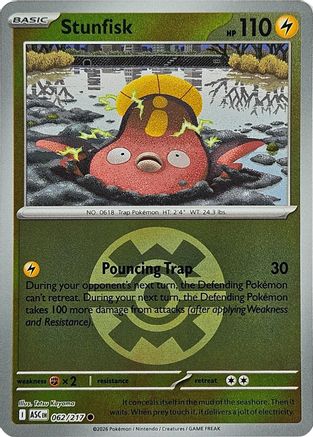 Stunfisk (Quick Ball) (062) - MAH  - Common - Reverse Holofoil