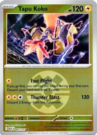Tapu Koko (Quick Ball) (067) - MAH  - Rare - Reverse Holofoil