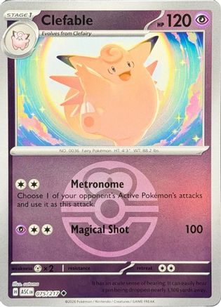 Clefable (Love Ball) (075) - MAH  - Uncommon - Reverse Holofoil