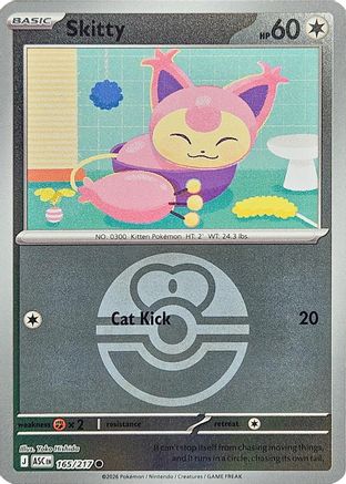 Skitty (Love Ball) (165) - MAH  - Common - Reverse Holofoil