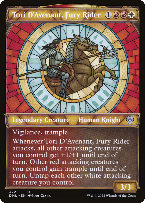 Tori D'Avenant, Fury Rider (DMU-322) - uncommon: (Showcase) - Foil