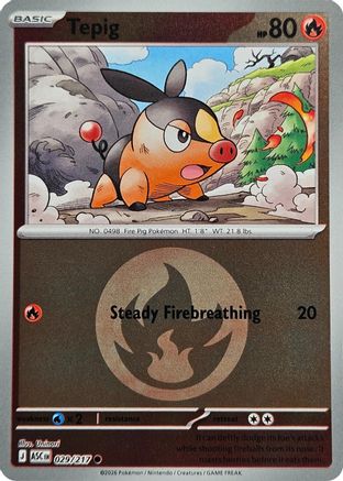 Tepig (Energy Symbol Pattern) (029) - MAH  - Common - Reverse Holofoil