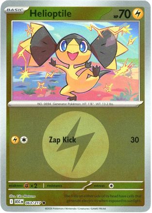 Helioptile (Energy Symbol Pattern) (063) - MAH  - Common - Reverse Holofoil