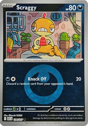 Scraggy (Energy Symbol Pattern) (134) - MAH  - Common - Reverse Holofoil