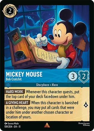 Mickey Mouse - Bob Cratchit (159/204) - W - Rare - Cold Foil