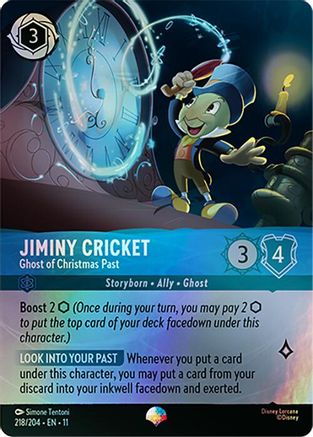 Jiminy Cricket - Ghost of Christmas Past (Epic) FRANÇAIS (218/204) - G - Épique - Holofoil