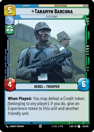 Taramyn Barcona - Eyes Front! (40/264) - ALT - Uncommon