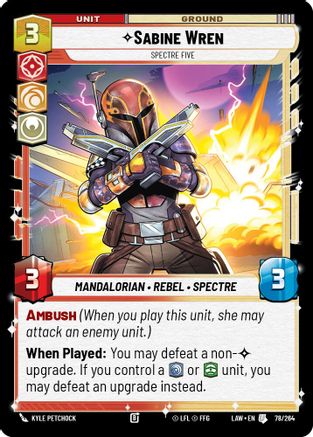 Sabine Wren - Spectre Five (78/264) - ALT - Uncommon